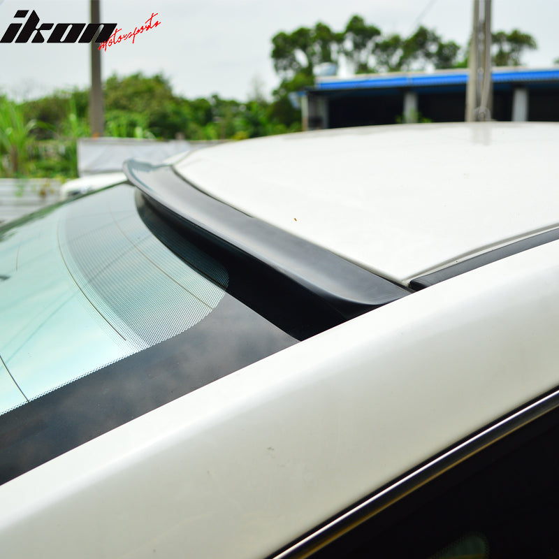 Roof Spoiler Compatible With 2015-2016 Acura RLX ES, Unpainted Black Roof Spoiler PUF Other Color Available, by IKON MOTORSPORTS