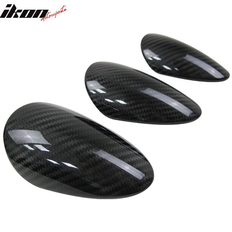 IKON MOTORSPORTS, Gauge Cover Compatible With 2009-2020 Nissan 370Z , Matte Carbon Fiber Factory Style Front Center Dush Gauge Cover Pod Trim 3PC, 2010 2011 2012 2013 2014 2015 2016 2017 2018 2019