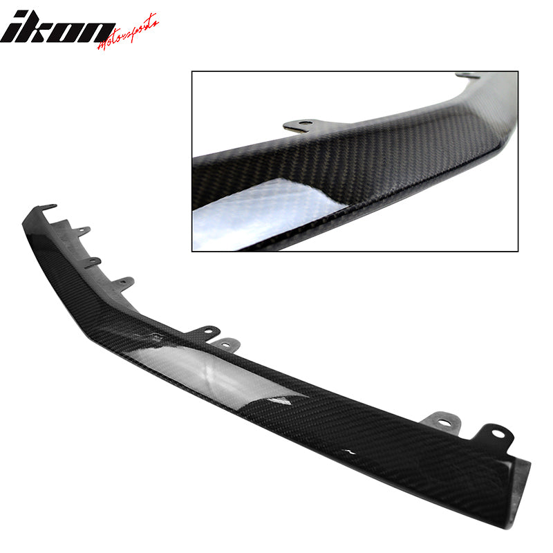 IKON MOTORSPORTS, Front Bumper Lip Compatible With 2012-2014 Mercedes-Benz W204 C204 C63AMG Sedan Coupe, Matte Carbon Fiber Factory Style Front Lip Spoiler Wing Chin Splitter, 2013