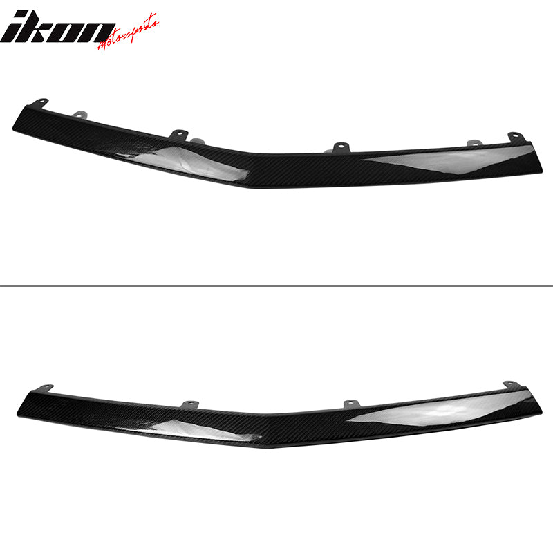 IKON MOTORSPORTS, Front Bumper Lip Compatible With 2012-2014 Mercedes-Benz W204 C204 C63AMG Sedan Coupe, Matte Carbon Fiber Factory Style Front Lip Spoiler Wing Chin Splitter, 2013