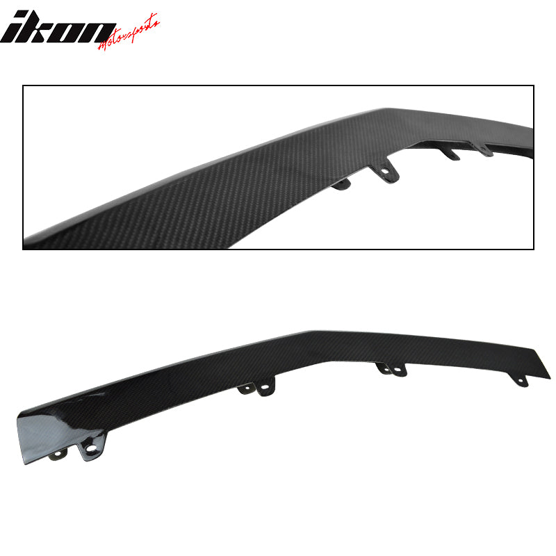 IKON MOTORSPORTS, Front Bumper Lip Compatible With 2012-2014 Mercedes-Benz W204 C204 C63AMG Sedan Coupe, Matte Carbon Fiber Factory Style Front Lip Spoiler Wing Chin Splitter, 2013