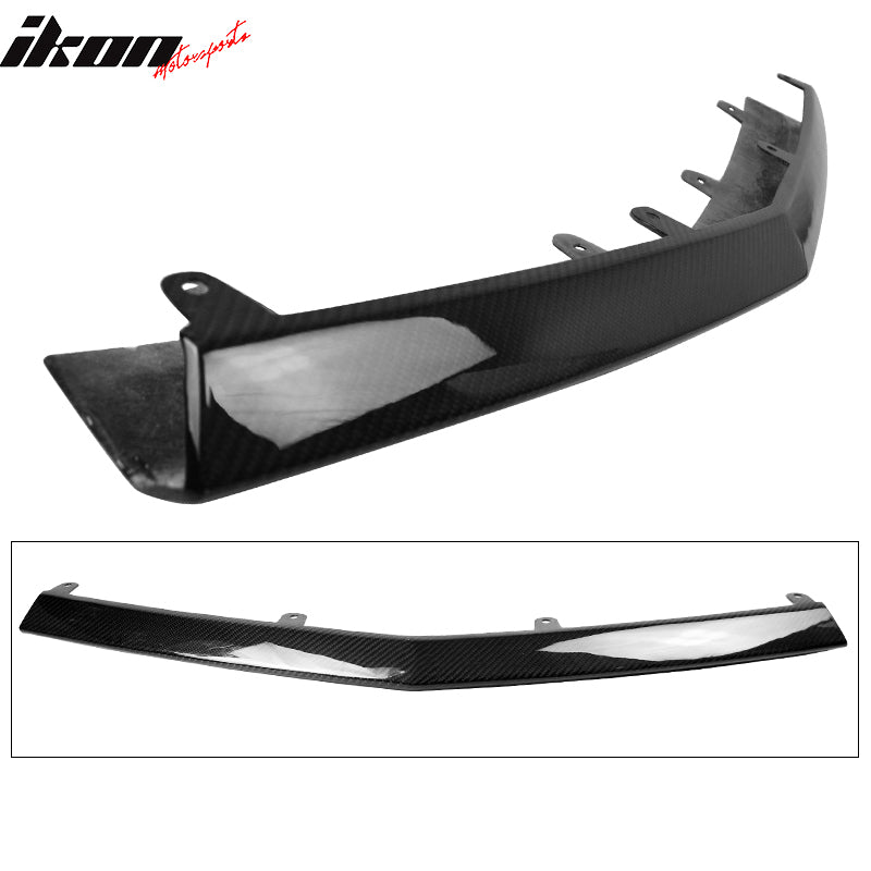 IKON MOTORSPORTS, Front Bumper Lip Compatible With 2012-2014 Mercedes-Benz W204 C204 C63AMG Sedan Coupe, Matte Carbon Fiber Factory Style Front Lip Spoiler Wing Chin Splitter, 2013