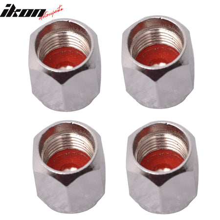 4X Tire Wheel Rims Stem Air Valve Caps Cover Car Truck Silver Aluminum