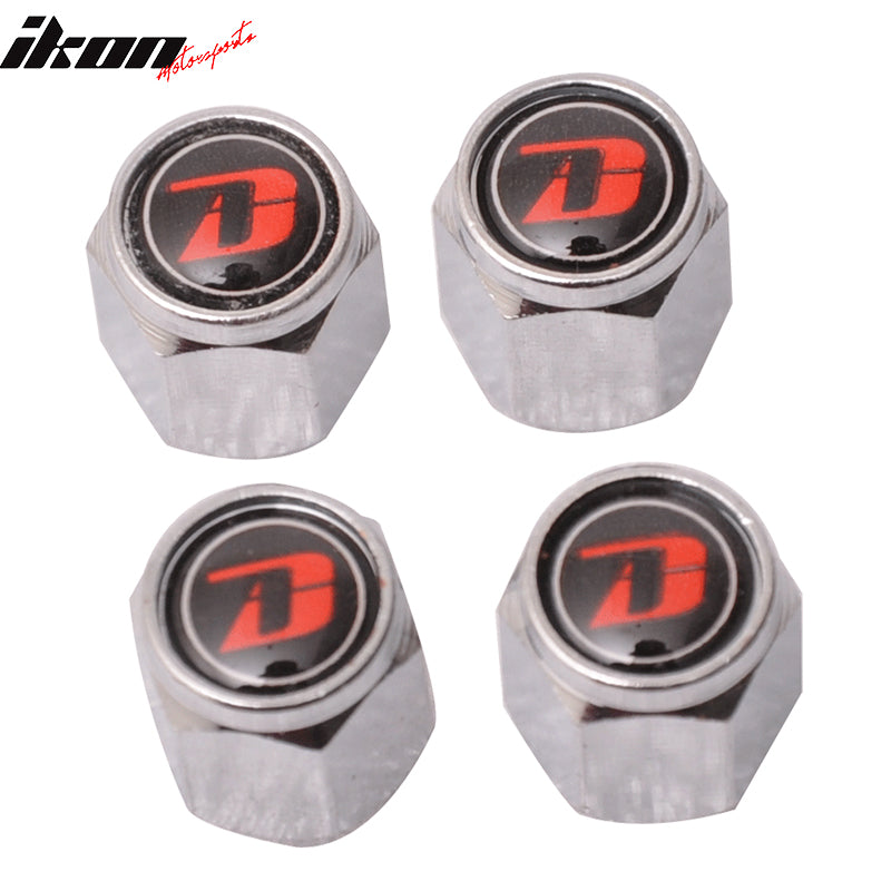 4X Tire Wheel Rims Stem Air Valve Caps Cover Car Truck Silver Aluminum