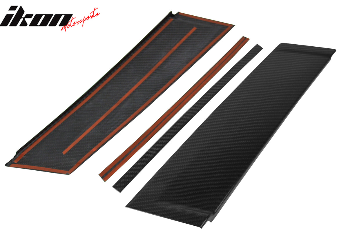 Fits 12-16 Mazda CX-5 Carbon Fiber CF Door Pillar Post Cover Window Trim 10PCS