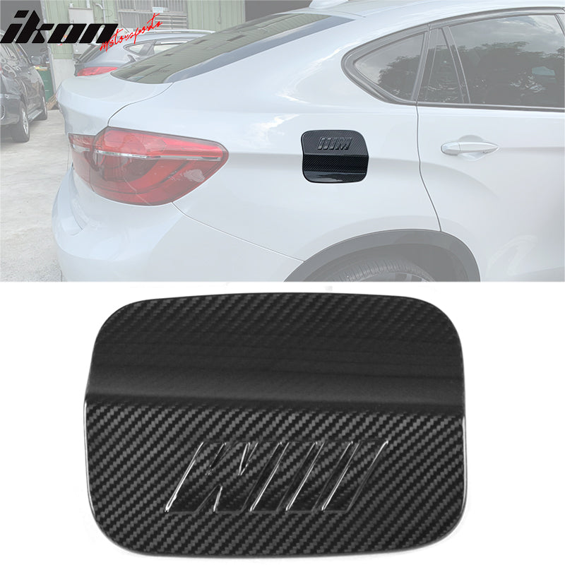 2016-2019 BMW X6 F16 X6M F86 Carbon Fiber CF Side Oil Cap Cover Trim