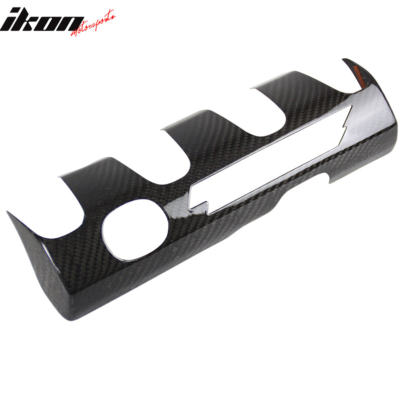 IKON MOTORSPORTS Front Engine Interior Cover Trim, Compatible with 2016-2024 Mazda MX5 MX-5 Miata, Carbon Fiber CF Car Front Engine Interior Cover Trim Accessories