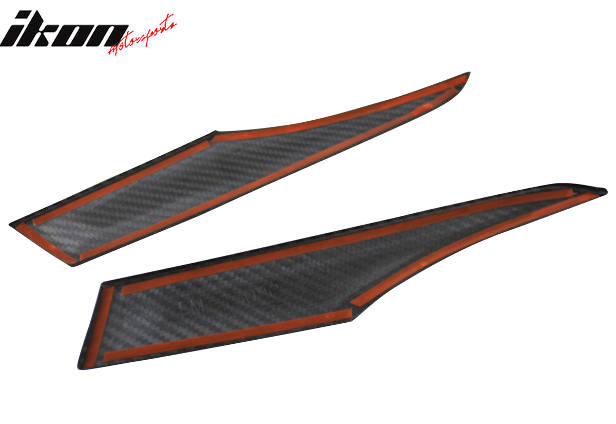 Fits 16-25 Mazda MX5 MX-5 Miata Carbon Fiber CF Car Rear Trunk Garnish Trim 2PCS