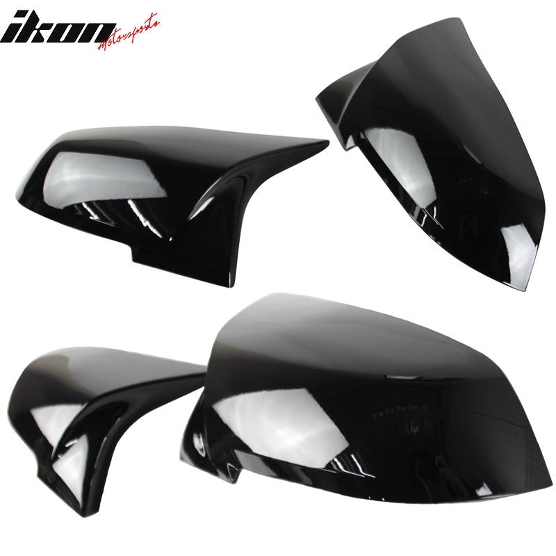 Fits BMW E84 F20 F22 F32 F33 M4 2PCS Replacement Side Mirror Covers Gloss Black