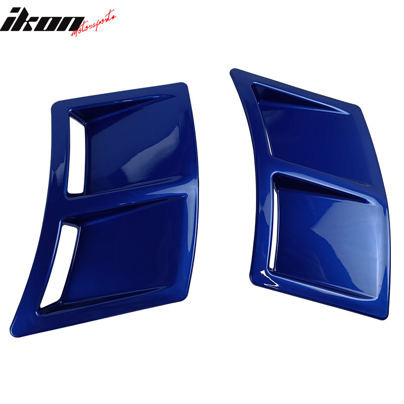 Fits 15-21 Subaru WRX STI Style Rear Bumper Side Fender Vent Painted #K7X Blue