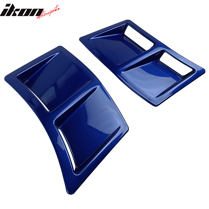 Fits 15-21 Subaru WRX STI Style Rear Bumper Side Fender Vent Painted #K7X Blue