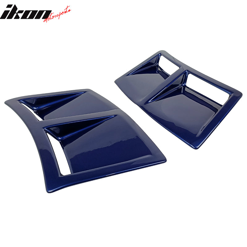 Fits 15-21 Subaru WRX STI Style Rear Bumper Side Fender Vent Painted #E8H Blue