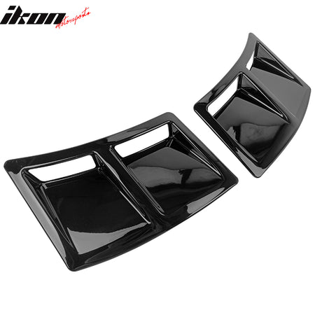 Fits 15-21 Subaru WRX STI Style Rear Bumper Side Fender Vent Painted #D4S Black