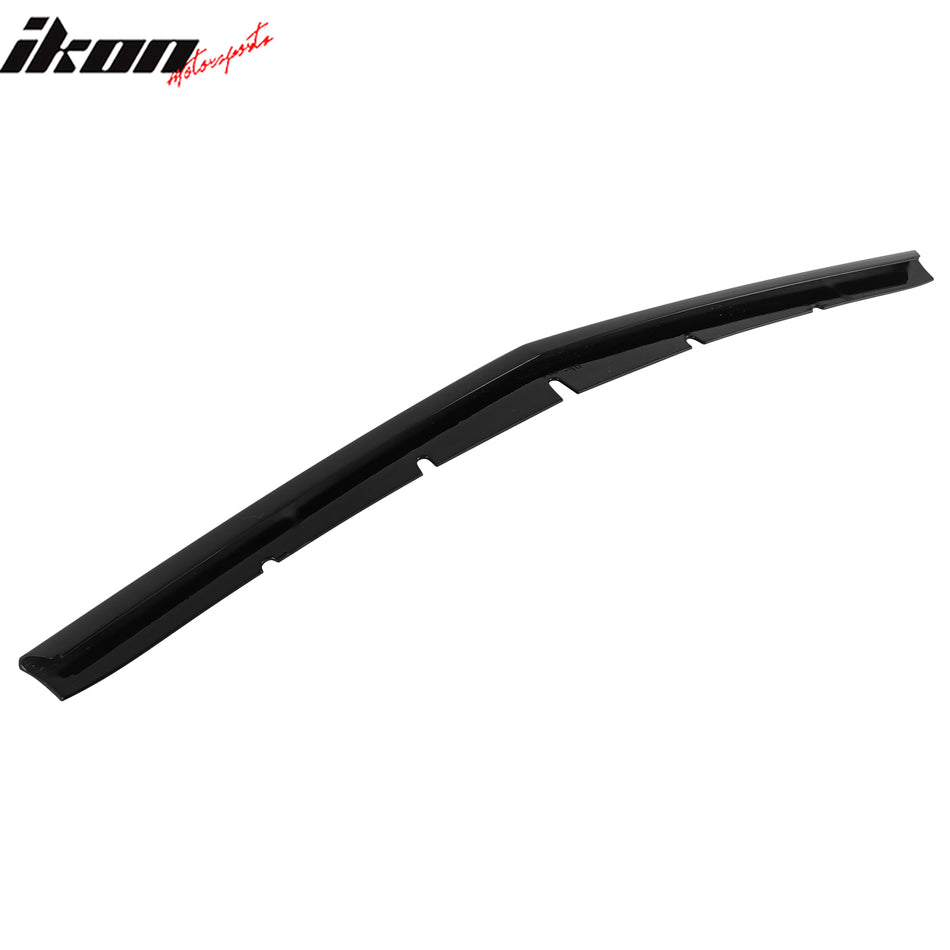 IKON MOTORSPORTS Front Bumper Lip Trim Cover, Compatible with 2014-2015 Benz W176 A-Class, OE Style Painted #040 Black/Deep Black/Tiefschwarz PP Front Lower Bumper Molding Trim