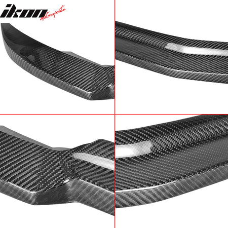 IKON MOTORSPORTS, Front Bumper Lip Compatible With 2012-2014 W204 Sedan , Matte Carbon Fiber IKON Style Front Lip Spoiler Wing Chin Splitter, 2013