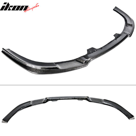 IKON MOTORSPORTS, Front Bumper Lip Compatible With 2004-2008 Audi A4 B7 Sedan , Matte Carbon Fiber  Front Lip Spoiler Wing Chin Splitter, 2005 2006 2007