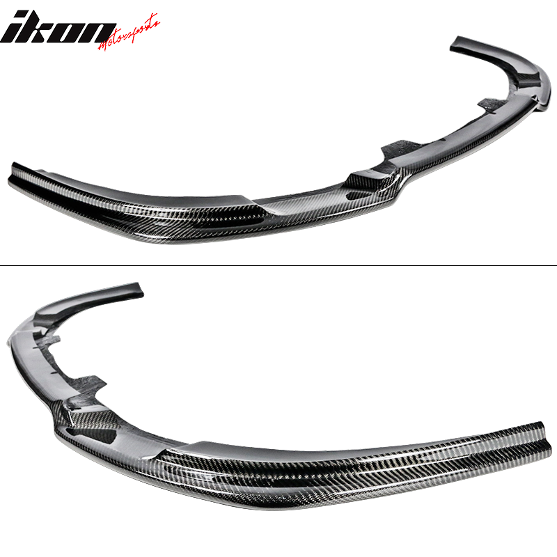 IKON MOTORSPORTS, Front Bumper Lip Compatible With 2004-2008 Audi A4 B7 Sedan , Matte Carbon Fiber  Front Lip Spoiler Wing Chin Splitter, 2005 2006 2007