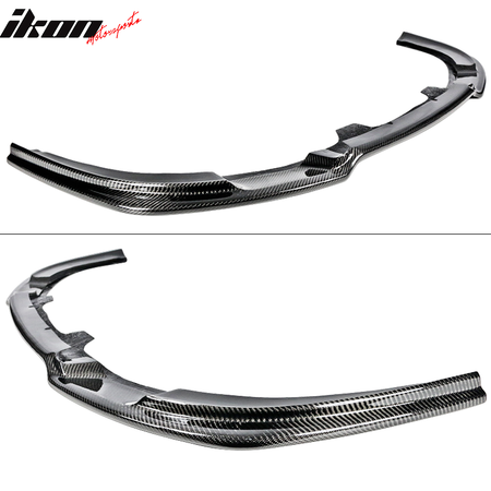 IKON MOTORSPORTS, Front Bumper Lip Compatible With 2004-2008 Audi A4 B7 Sedan , Matte Carbon Fiber  Front Lip Spoiler Wing Chin Splitter, 2005 2006 2007