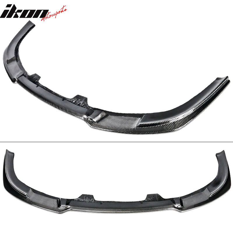 IKON MOTORSPORTS, Front Bumper Lip Compatible With 2004-2008 Audi A4 B7 Sedan , Matte Carbon Fiber  Front Lip Spoiler Wing Chin Splitter, 2005 2006 2007