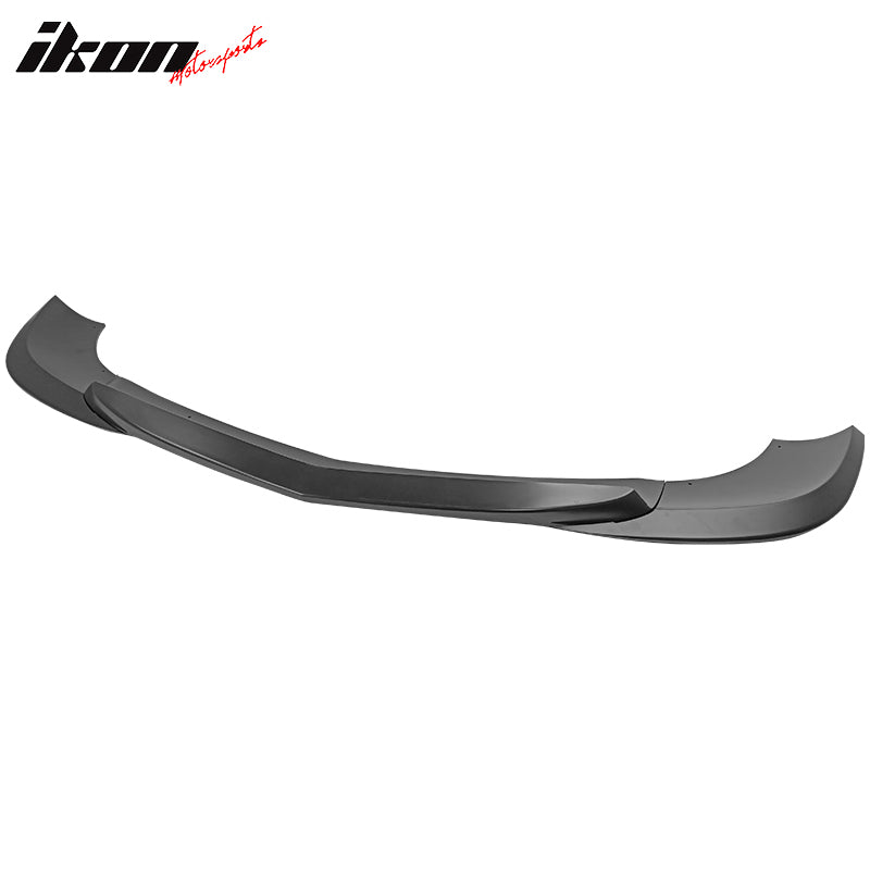 IKON MOTORSPORTS, Front Bumper Lip Compatible With 2012-2014 Mercedes-Benz W204 C Class C180 C200 C250 C300 C350 Models Only, Unpainted Black ABS Plastic GH Style Front Lip Chin Spoiler, 2013