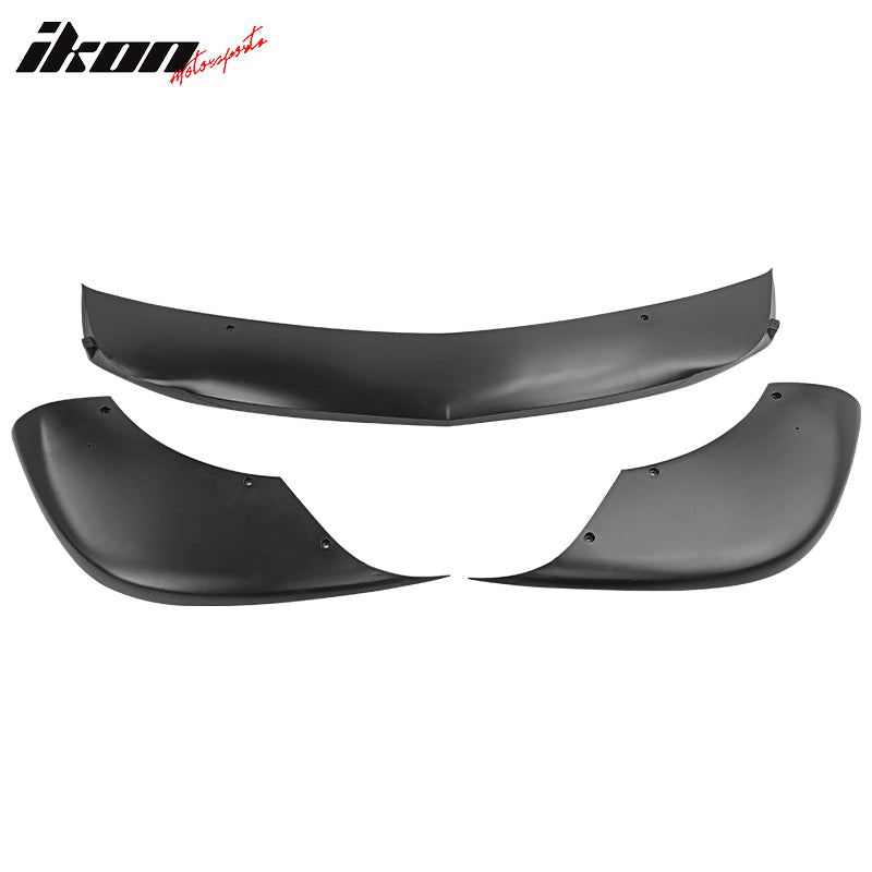 Fits 12-14 Benz W204 C Class GH Style 3PC Front Bumper Lip Spoiler Unpainted ABS