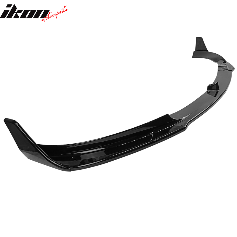 Fits 17-23 Tesla Model 3 V Style Gloss Black Front Bumper Lip Spoiler Kit PP 5PC