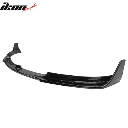 Fits 17-23 Tesla Model 3 V Style 5PCS Front Bumper Lip PP #PBSB Eclipse Black