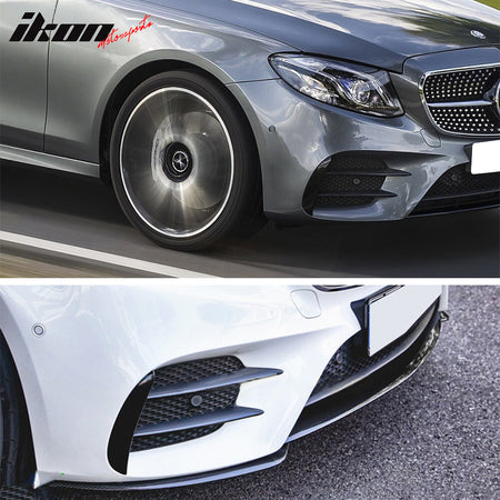 Fits 17-21 Benz W213 E-Class Sedan AMG Sport Front Bumper Canard Vent Flaps 2PCS