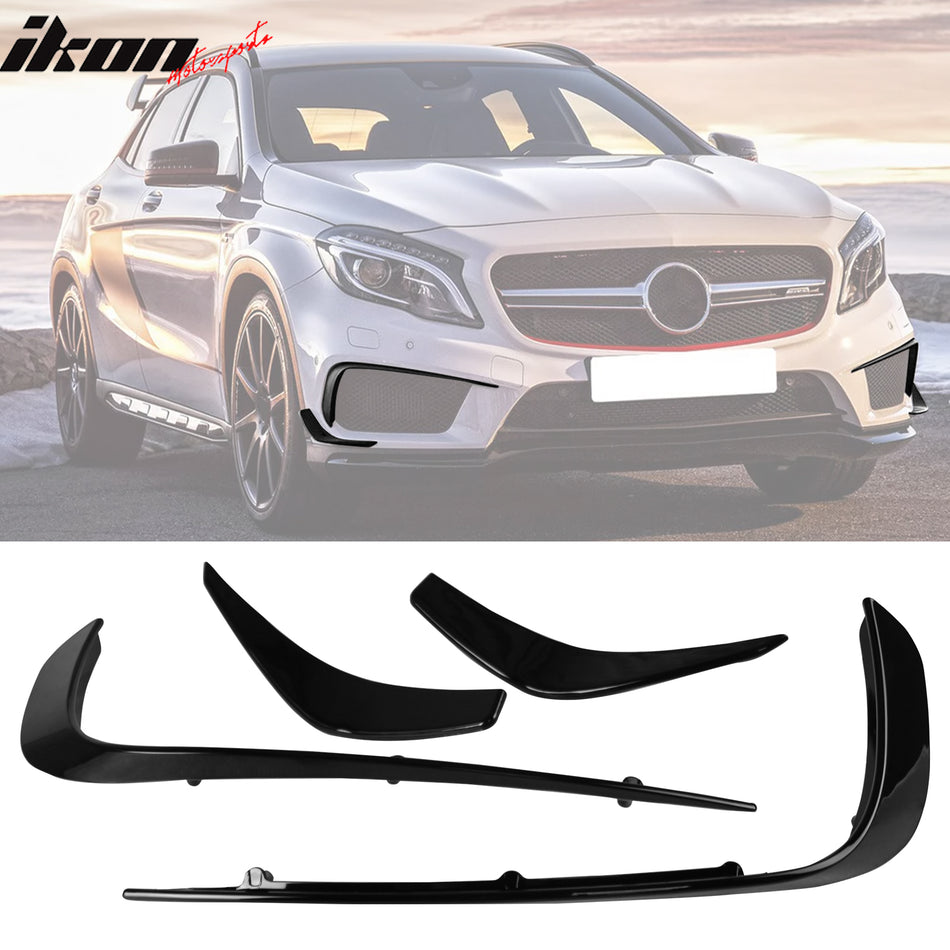 2014-2016 Benz W156 GLA-Class Painted #040 Black Front Vent Flaps ABS