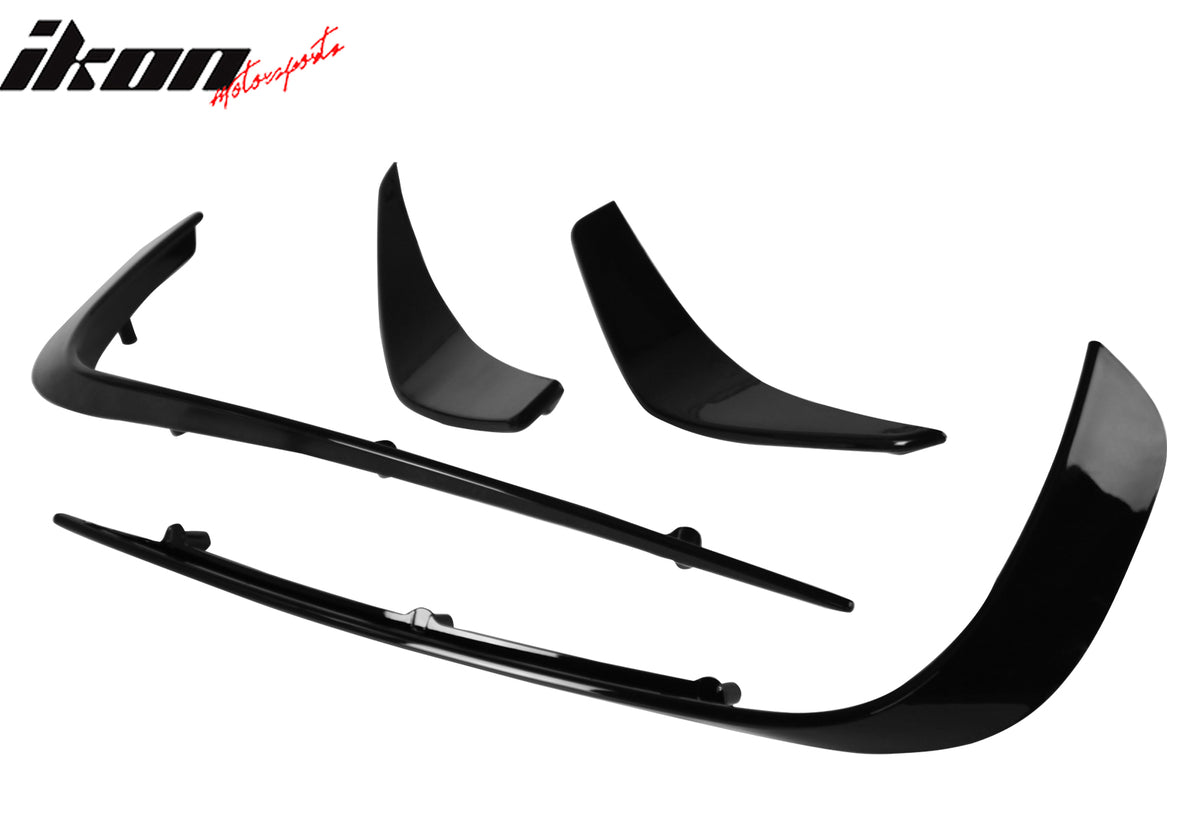 Fits 14-16 Benz W156 GLA-Class Front Bumper Canard Flaps Painted #040 Black 4PCS