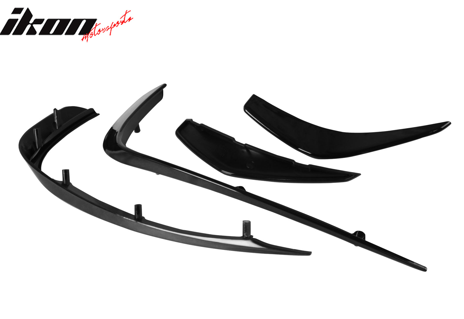 Fits 14-16 Benz W156 GLA-Class Front Bumper Canard Flaps Painted #040 Black 4PCS