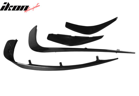 Fits 14-16 Benz W156 GLA-Class Front Bumper Canard Flaps Painted #040 Black 4PCS