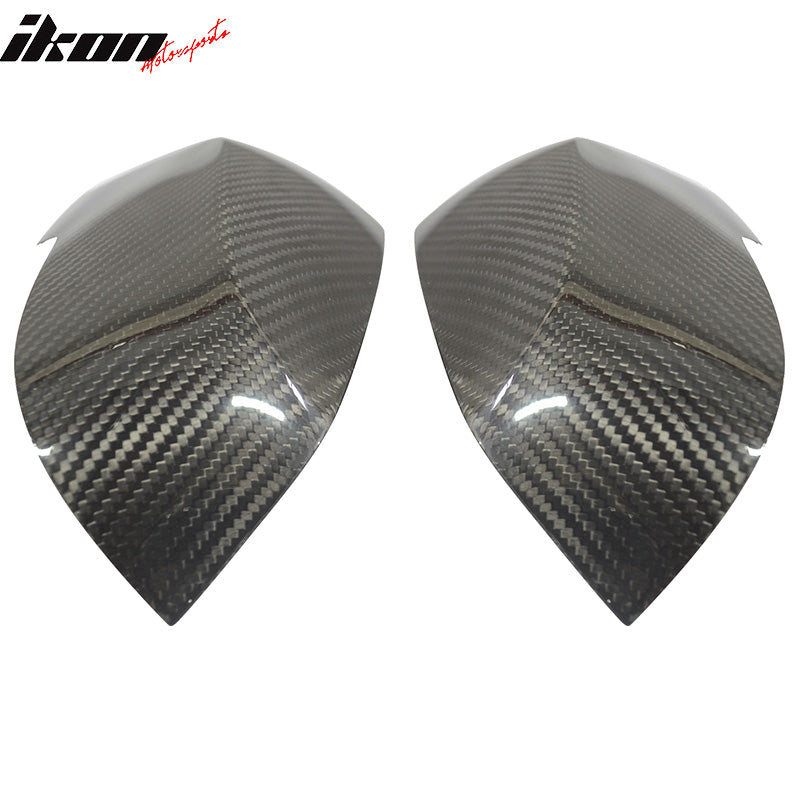 Fits 10-21 BMW 3 Series F30 2PCS Passenger Driver Mirror Covers Carbon Fiber CF