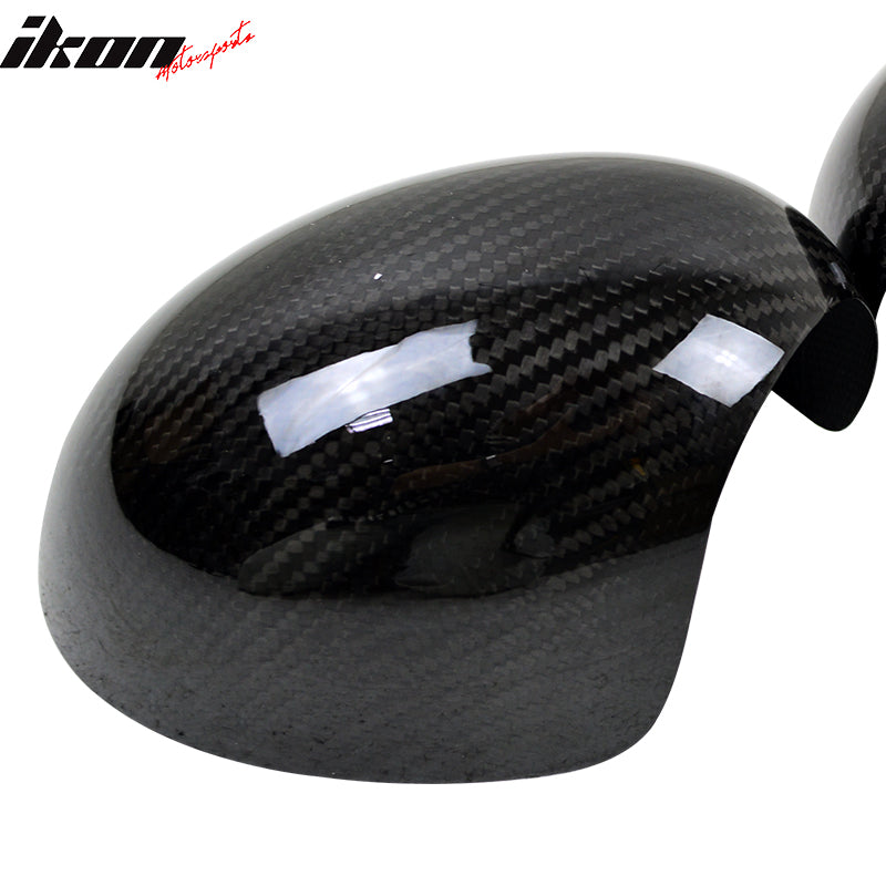 Fits 07-13 Mini Cooper R56 Convertible Rear Side Mirror Cover Guard Carbon Fiber