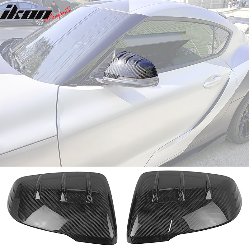 2019-2025 Toyota GR Supra J29 D Style Carbon Fiber Side Mirror Covers