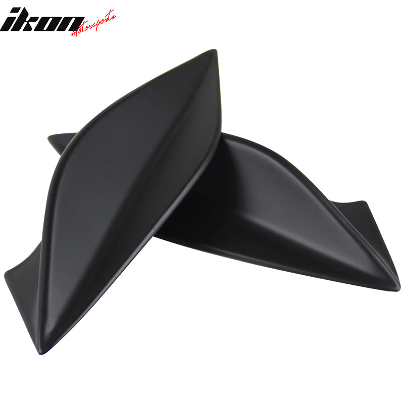 Fits 15-21 Subaru WRX STI 4th Sedan Side Fin Shark Trunk Spoiler - Matte Black