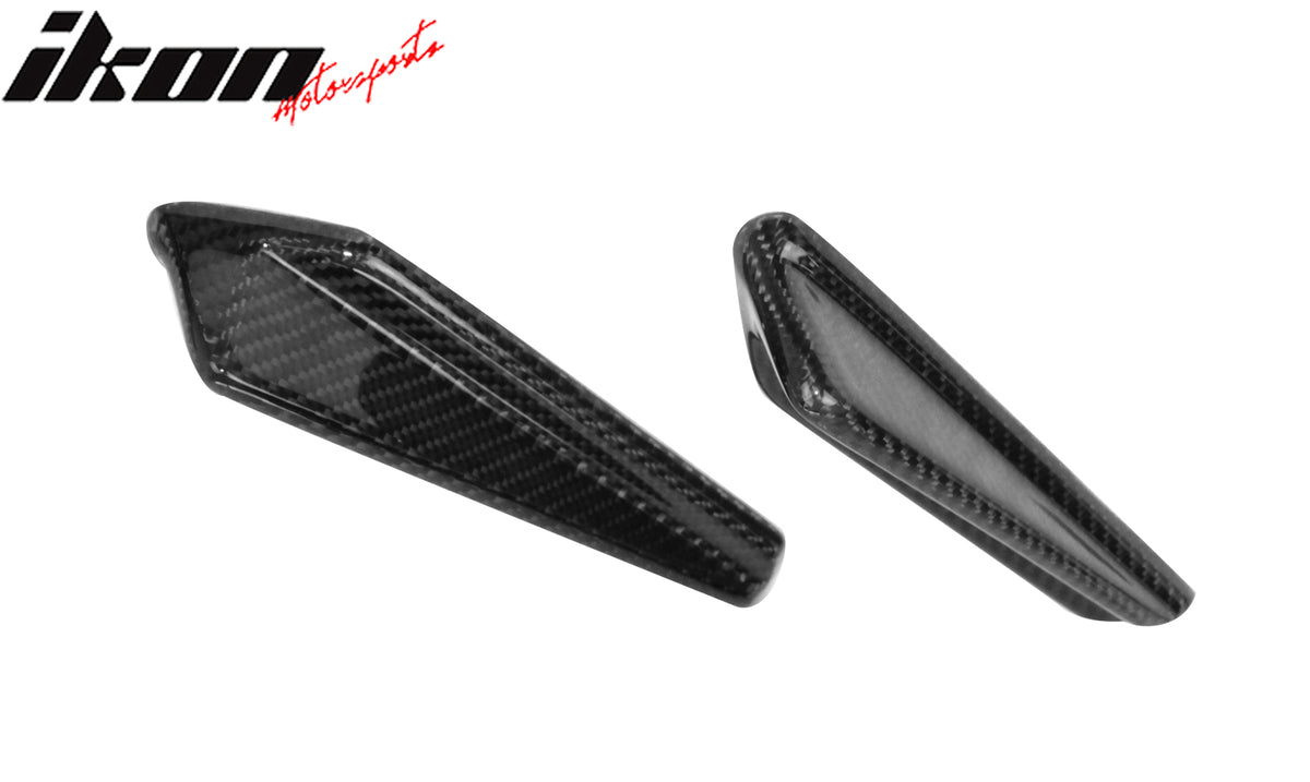 Fits 15-21 Subaru WRX STI Style Front Bumper Canards Carbon Fiber Side Fin Vents