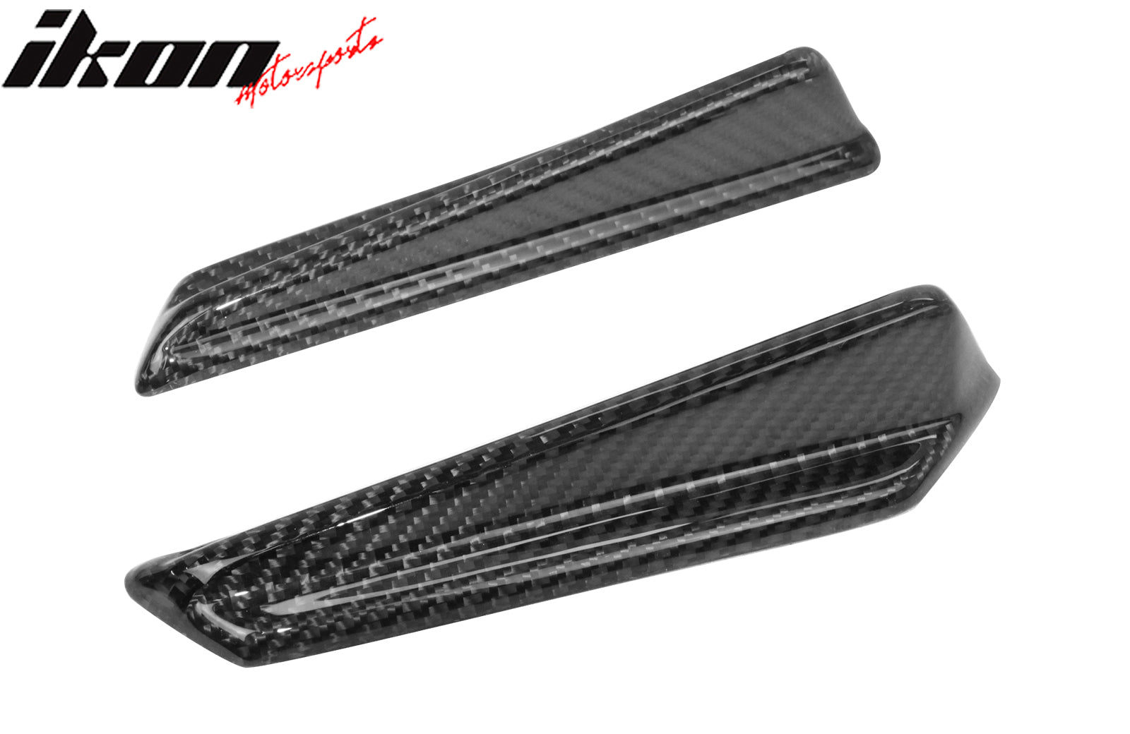 Fits 15-21 Subaru WRX STI Style Front Bumper Canards Carbon Fiber Side Fin Vents