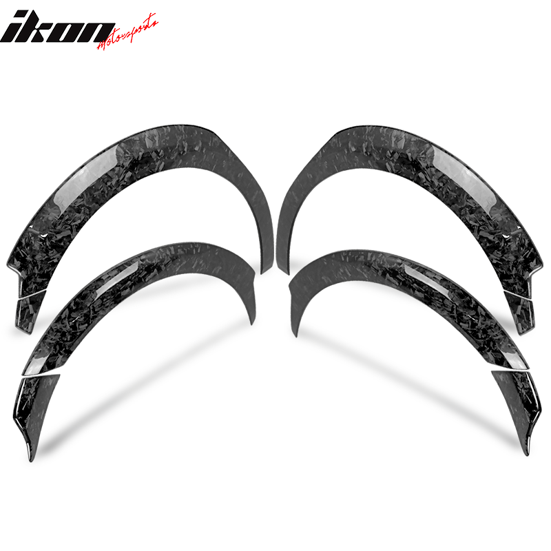 Fits 17-23 Tesla Model 3 Fender Flares Wheel Strip Trim Forged Carbon Fiber 8PC