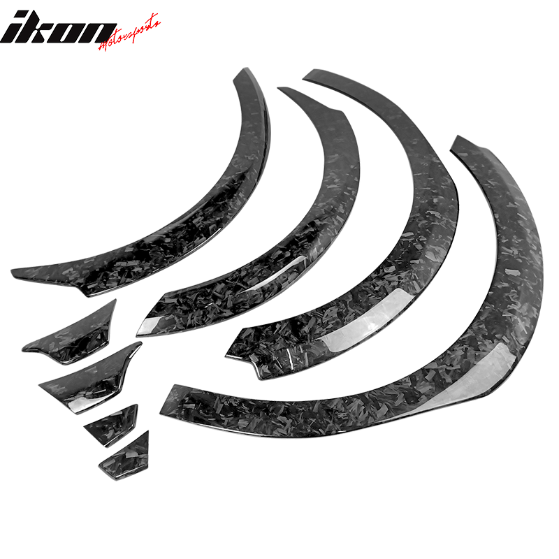 Fits 17-23 Tesla Model 3 Fender Flares Wheel Strip Trim Forged Carbon Fiber 8PC