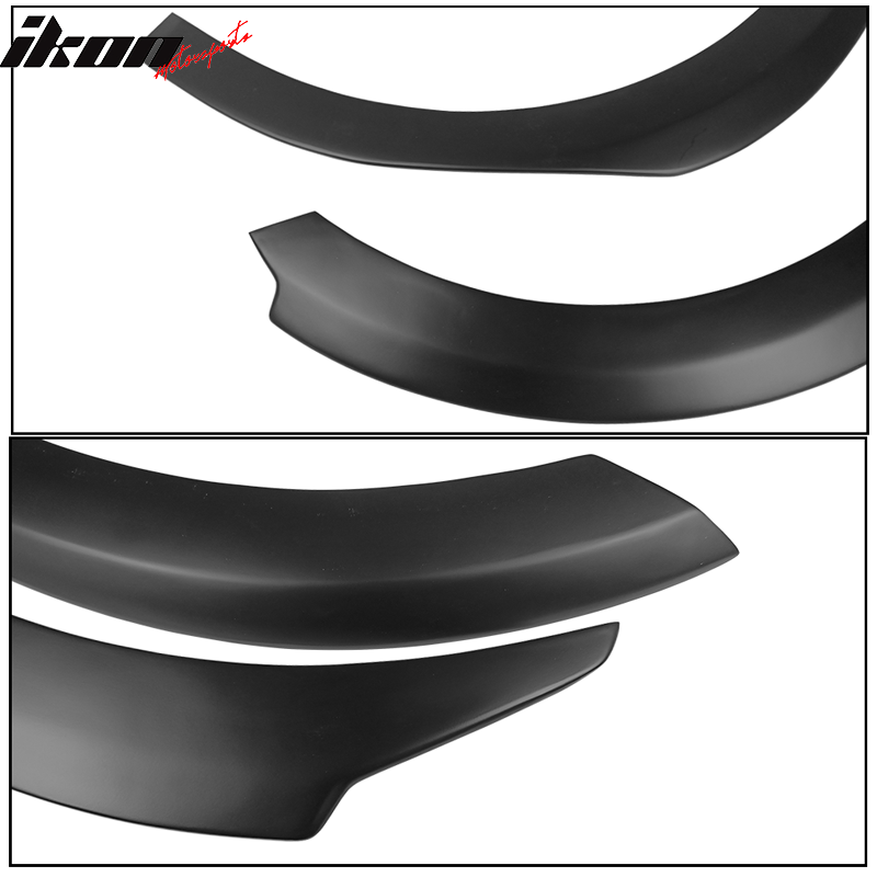 Fits 17-23 Tesla Model 3 Fender Flares Wheel Strip Trim Matte Black 8PC - FRP