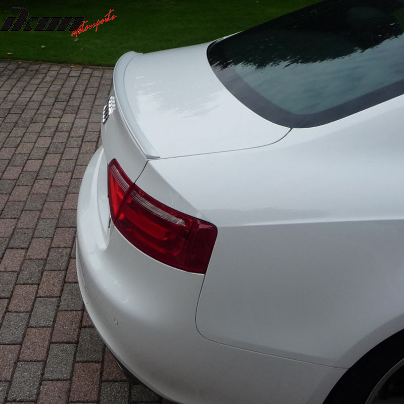 Trunk Spoiler Compatible With 1994-2001 Audi A4, PV Style Unpainted Black PUF Deck Lid Spoiler Wing Other Color Available By IKON MOTORSPORTS, 1995 1996 1997 1998 1999 2000