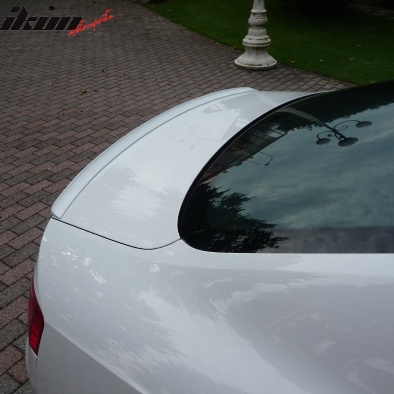 Trunk Spoiler Compatible With 2009-2012 Audi A4, PV Style Unpainted Black PUF Deck Lid Spoiler Wing Other Color Available By IKON MOTORSPORTS, 2010 2011