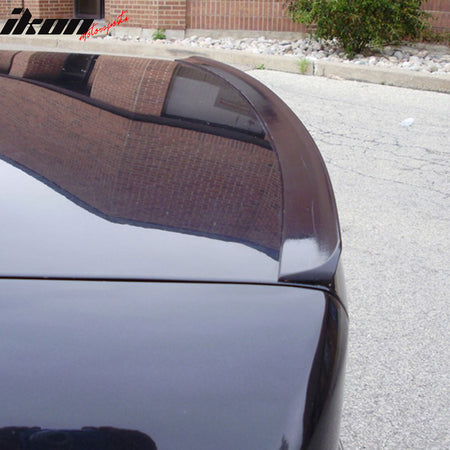 IKON MOTORSPORTS Trunk Spoiler, Compatible With 2000-2006 BMW E46 3 Series Coupe & 2001-2006 BMW M3 Coupe, Unpainted Black PUF Rear - Other Color Available Rear Roof Tail Spoiler Wing, 2002 20003 2004