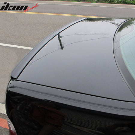 Trunk Spoiler Compatible With 2002-2008 VW Volkswagen Phaeton, Unpainted Black - PUF - Other Color Available Rear Roof Tail Spoiler Wing by IKON MOTORSPORTS, 2003 2004 2005 2006 2007