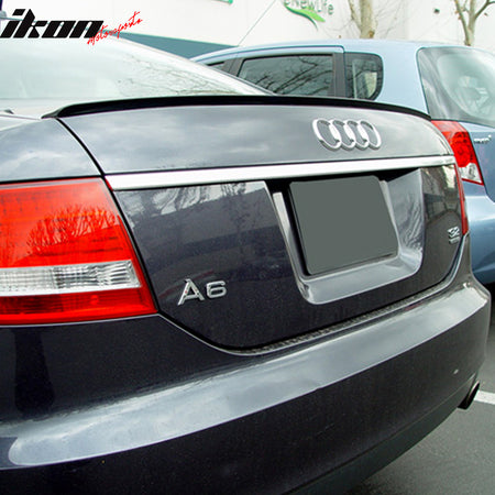 Trunk Spoiler Compatible With 2012-2015 Audi A6 C7, Unpainted Black PUF Other Color Available Rear Roof Tail Spoiler Wing by IKON MOTORSPORTS, 2013 2014