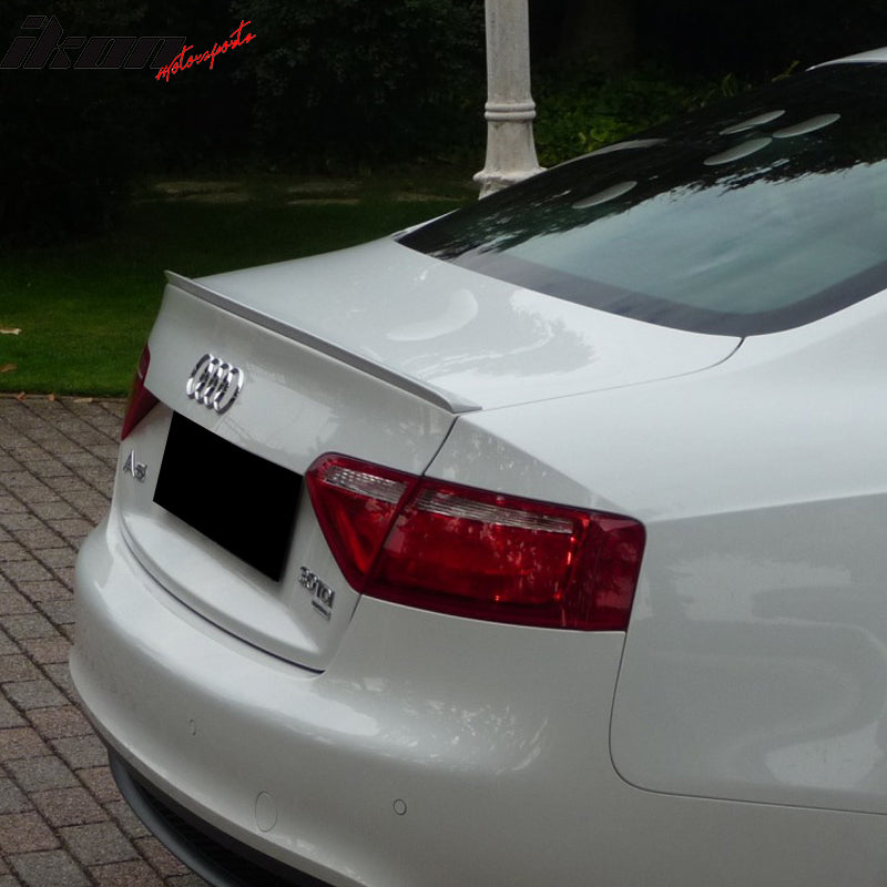 Trunk Spoiler Compatible With 2006-2008 Audi RS4, PV Style Unpainted Black PUF Rear Deck Lid Spoiler Wing Other Color Available By IKON MOTORSPORTS, 2007