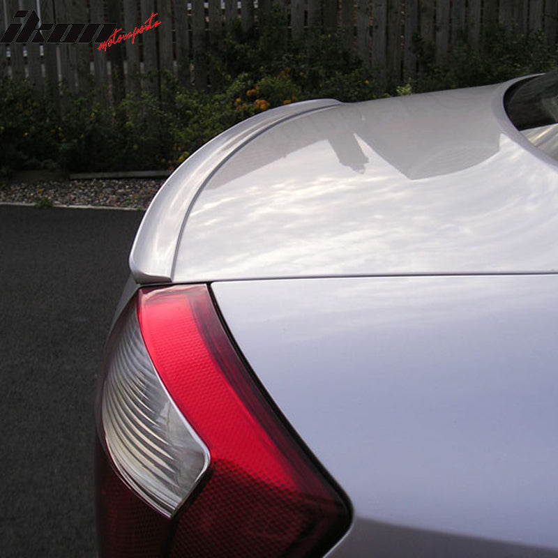 Trunk Spoiler Compatible With 2008-2012 Volvo S40 LCI, Only Unpainted Black - PUF - Other Color Available Rear Roof Tail Spoiler Wing by IKON MOTORSPORTS, 2009 2010 2011