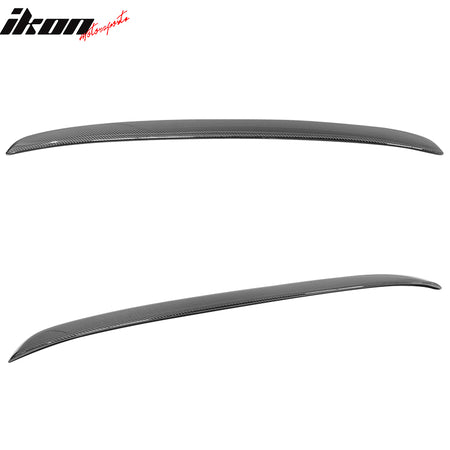 IKON MOTORSPORTS, Roof Spoiler Compatible With 2007-2011 Toyota Camry Asian Model , Matte Carbon Fiber Factory Style Rear Spoiler Wing, 2008 2009 2010