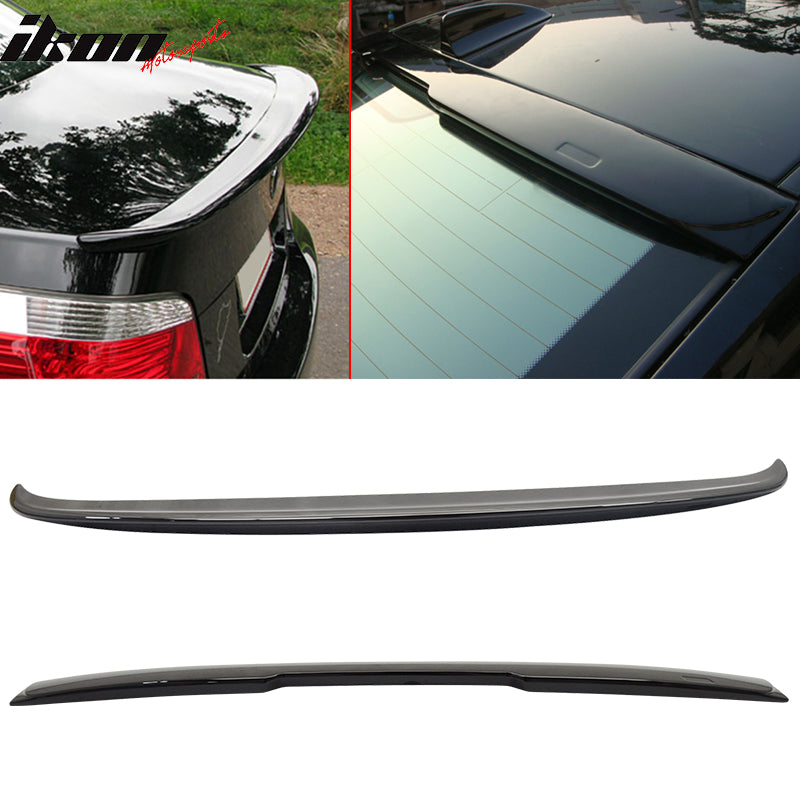 2004-2010 BMW E60 AC Style #668 Black Trunk Wing & Roof Spoiler ABS